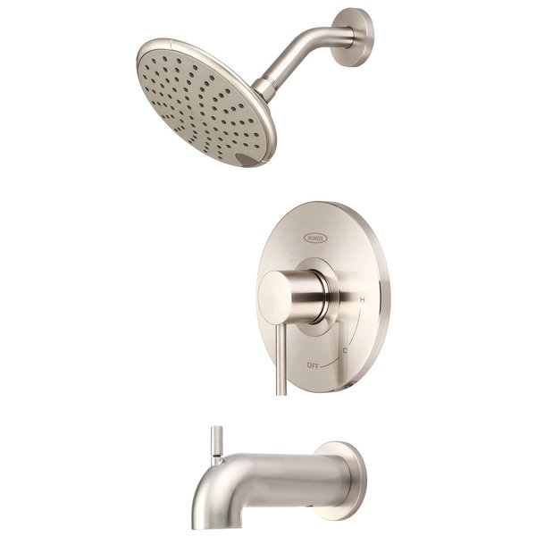 Pioneer Single Handle Tub and Shower Trim Set in PVD Brushed Nickel T-4MT131-7S-BN